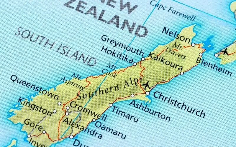South Island map